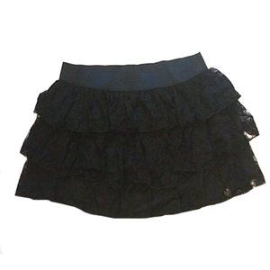 Deb Shop Black Lace Ruffle Mini Skirt Sz 1X